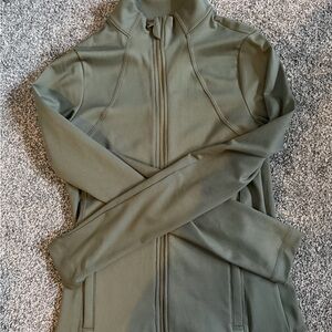 Olive Green Hollister Full-Zip Athletic Jacket